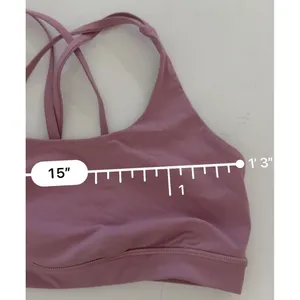 Lululemon Energy Bra Size 10 Medium Support, B-D Cup Cherry Tint (No pads) thumbnail 7