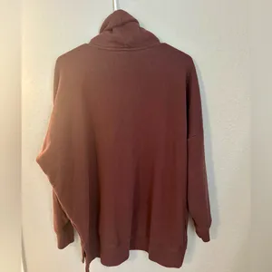 Aerie Deep Burgundy Cowl Neck Oversized Sweater Size S | Cozy Winter Pullover thumbnail 4