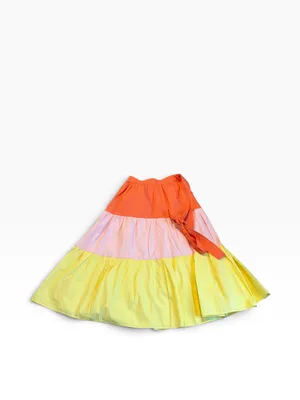 ENGLISH FACTORY Colorblock midi skirt thumbnail 4