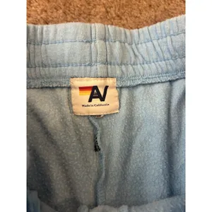 Aviator Nation Lounger Shorts Logo Embroidered Sky Blue Preppy Beach Summer thumbnail 4