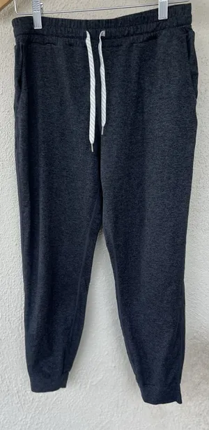 Vuori Womens Performance Jogger DreamKnit S Crop Drawstring Heather Gray Lounge thumbnail 1