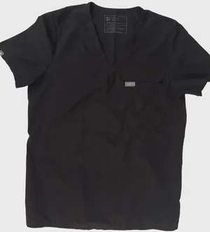 Figs Catalina One Pocket Scrub Top Black Small FREEx Medical Healthcare EUC thumbnail 1