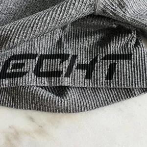 Echt Arise‎ Comfort Crop Top Long Sleeve Ribbed Athleisure Gray XS thumbnail 5
