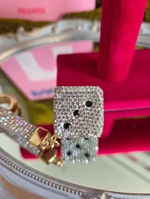 Bling Dice Keychain Bagcharm Silver thumbnail 8