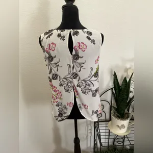 1‎ State Floral-Print Split-Back Cloud Tank Top Women's Size XS thumbnail 3