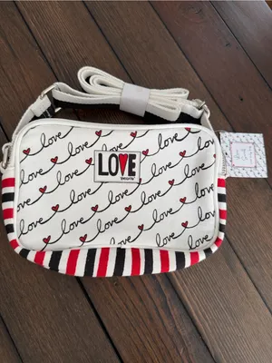 Brighton LOVE SCROLL Canvas Crossbody Bag New With Tags thumbnail 2