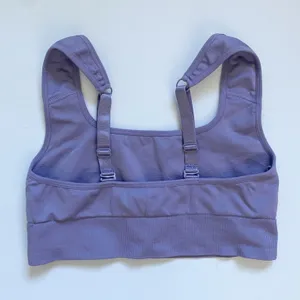 Puma Womens Seamless Adjustable Strap‎ Sports Bra Purple Medium RN100759 thumbnail 4