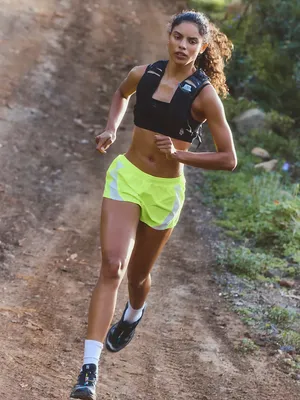 Marathon Colorblock Run Shorts - Highlighter Yellow thumbnail 4