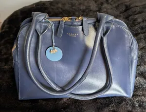 Radley London Millbank Leather Grab Multiway Tote Handbag - BLUE thumbnail 1
