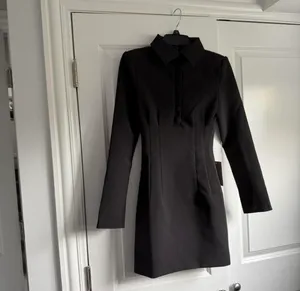 Odd Muse Collared Mini Dress Black Size XS thumbnail 3