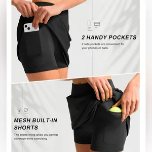 NWT Black‎ SANTINY 16” Golf Skort for Women – XS thumbnail 4