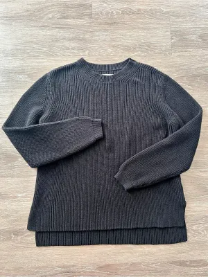 Goodthreads Women’s L Black 100% Cotton Shaker Knit Crewneck Sweater thumbnail 2