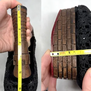 Charlotte Olympia Damsel in Distress Castle Tower Heel Crochet Platform Boots 38 thumbnail 14