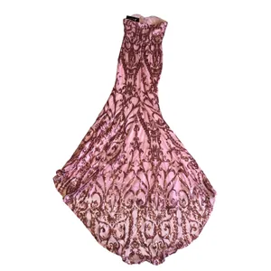 Pink Sequined Mermaid Evening Gown Size M Prom Pageant Ethereal Fairy Miss Ord thumbnail 6