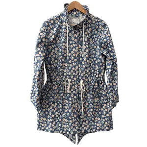 Madewell Preppy Ruffle-Neck Anorak‎ Raincoat French Floral Blue Moon Size Smalll thumbnail 5