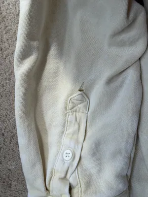 Aerie Cream Oversized Polo Sweatshirt – Size M thumbnail 6