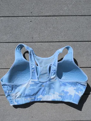 Layer 8 Front Zip Camo Sports Bra Size XXL thumbnail 2