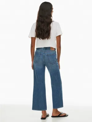 Aritzia Denim Forum The Farrah Hi-Rise‎ Wide Cropped Jean Womens Size 25 thumbnail 2