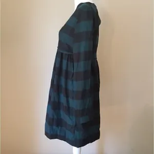 True Craft Green Black Plaid Button Down Dress XS thumbnail 2