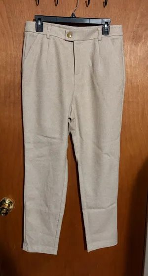 AHA Selected Herringbone Harem Suit Pants Tan Size L thumbnail 1