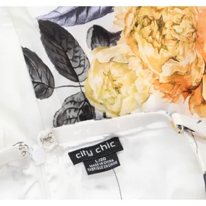 City Chic Womens Trendy Plus Size Sunset Dress 6998409 Sunset floral White 20W thumbnail 5