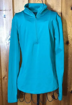Nike dri fit pull over sweatshirt size medium Blue sports wear clothing active​​ thumbnail 1