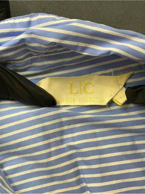 Liz & Co Lizette Collection Button-Front collared Mixed-Panel Chevron/Herringbone Shirt M thumbnail 7