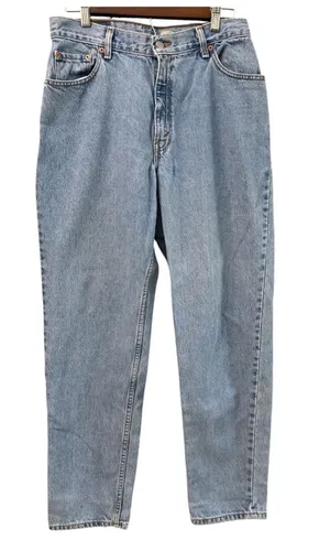 Vintage Levi’s 550 Women’s Light Blue Straight Leg Jeans 100% Cotton Size 12M thumbnail 1