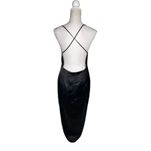 Bardot Hallie Cross Back Midi Dress Black Womens Size Medium thumbnail 9