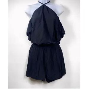 Garage black flowy romper thumbnail 2