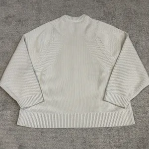 Lululemon Ribbed Sweater Womens Large Ivory Beige Cotton Blend Jumper Stretch thumbnail 5