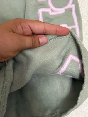 PINK Victoria's Secret Sage Green Logo Sweat Shorts Women size large thumbnail 8