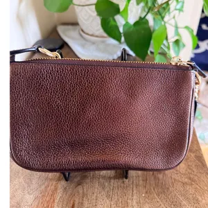 Coach Nolita 19 Studded Rivet Pebbled Leather Shoulder Bag Brown Metallic Y2K‎ thumbnail 2