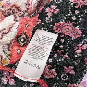 BOHO Patchwork Tiered‎ High Low Maxi Skirt Floral Ruffle Peasant Gypsy Size XS thumbnail 10