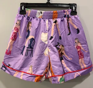 SheShow Swift Swiftie Eras Tour Outfits Button-Down Pajama Top and Shorts Set Purple thumbnail 6