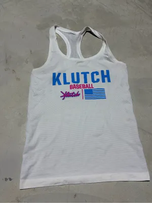Lululemon swiftly tech White Klutch Baseball Racerback Tank Blue & Pink 6 thumbnail 1