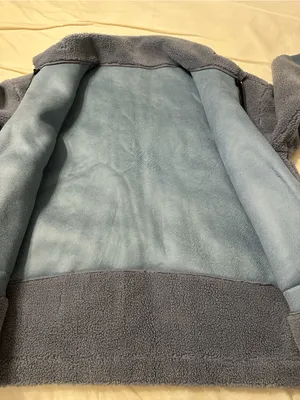Jules Kae Sherpa Kylie Moto Jacket -Faux Shearling - Slate Blue -Sz vS (estimate thumbnail 6