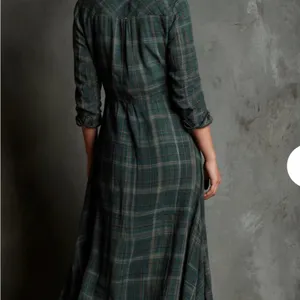 Chic Plaid Maxi Dress in Green Size L thumbnail 3