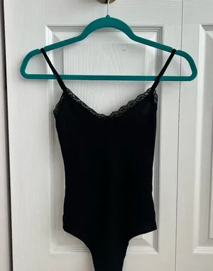 American Eagle Outfitters Black Fitted Bustier Bodysuit thumbnail 1