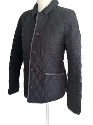 LL BEAN Vintage Black Quilted Jacket Size 0 thumbnail 4