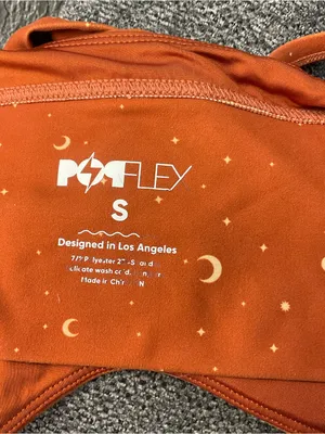 POPFLEX Rust Crescent & Star Print Sports Bra S thumbnail 5