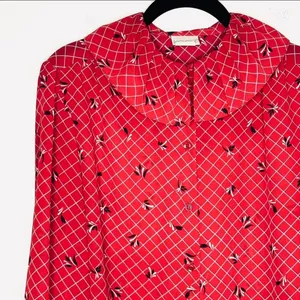 Vintage 70s Koret Flounced Ruffle Collar Blouse Size 12 thumbnail 4