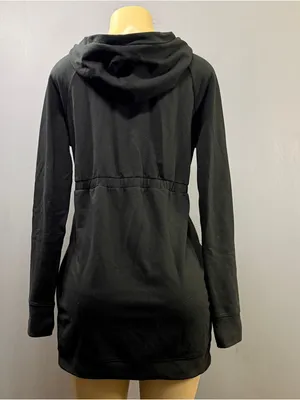 Isabel Maternity by Ingrid & Isabel Black Utility Jacket Hoodie Thumb Holes M thumbnail 3