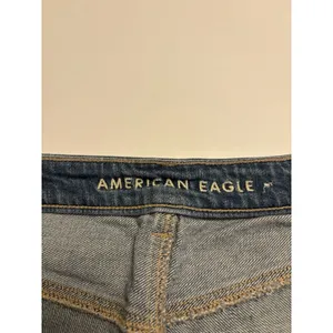 American Eagle Outfitters Distressed Jeans Plaid Flannel Patch Size 6 High Rise thumbnail 6