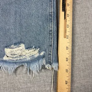 We The Free Jeans Womens 28 Blue Light Wash High Rise Straight Distressed Hem thumbnail 5
