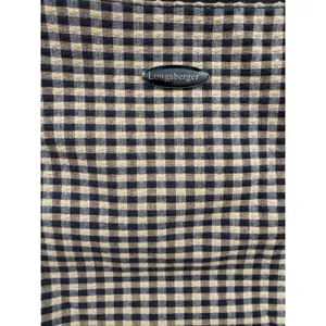 Longaberger Women's Tan and Black Plaid Crossbody Bag Purse 11"x 10"‎ thumbnail 2