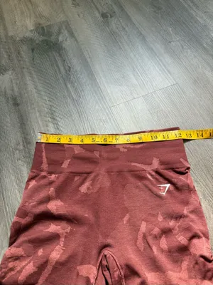 GymShark High Rise Gym Shorts Adapt Seamless Camo Small Maroon thumbnail 9