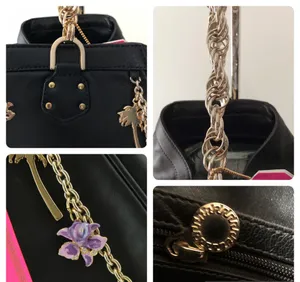 Versace For H&M Black Leather Charms Hobo Bag thumbnail 14