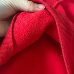 EUC | SHEIN women’s‎ red fleece lined cropped hoodie — large thumbnail 5