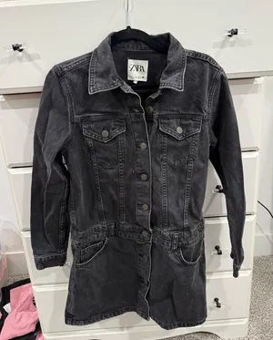 ZARA Denim Dress Long Sleeve thumbnail 1